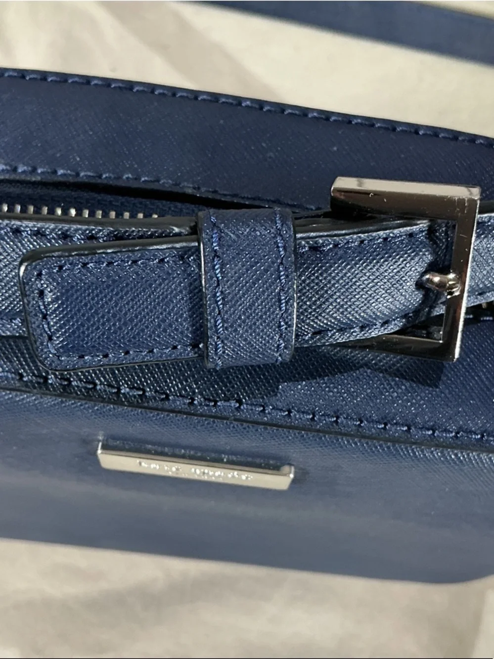Kate Spade New York Navy Saffiano Leather Crossbody Purse